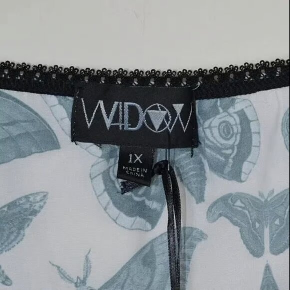 Dolls Kill Widow Divine Spirit World Lace Trim Moth Print Dress NWT - Picture 6 of 7